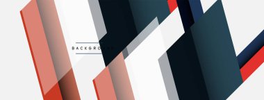 Vektör arkaplanı. Gölge efektli soyut örtüşen renk çizgileri tasarımı. Duvar kağıdı afişi için resim arkaplanı veya iniş sayfası