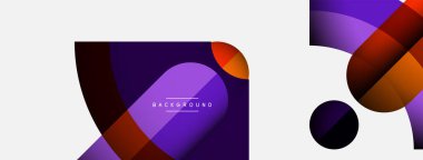 Geometrik soyut arkaplan. Duvar kağıdı arkaplanı veya iniş sayfası için yuvarlak şekiller, daireler, satır bileşimi