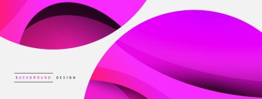 Yaratıcı geometrik duvar kağıdı. Asgari soyut arkaplan. Duvar kağıdı arkaplanı veya iniş sayfası için daire ve dalga kompozisyon vektör çizimi