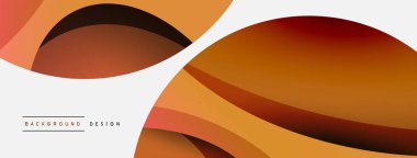 Yaratıcı geometrik duvar kağıdı. Asgari soyut arkaplan. Duvar kağıdı arkaplanı veya iniş sayfası için daire ve dalga kompozisyon vektör çizimi