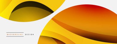 Yaratıcı geometrik duvar kağıdı. Asgari soyut arkaplan. Duvar kağıdı arkaplanı veya iniş sayfası için daire ve dalga kompozisyon vektör çizimi