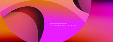 Yaratıcı geometrik duvar kağıdı. Asgari soyut arkaplan. Duvar kağıdı arkaplanı veya iniş sayfası için daire ve dalga kompozisyon vektör çizimi