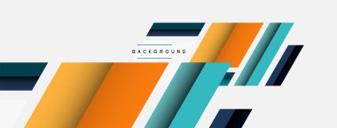 Vektör arkaplanı. Gölge efektli soyut örtüşen renk çizgileri tasarımı. Duvar kağıdı afişi için resim arkaplanı veya iniş sayfası