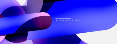 Yuvarlak şekiller daireler ve diğer geometrik şekiller. Duvar kağıdı afişi arkaplan kartı veya iniş sayfası için vektör illüstrasyonu