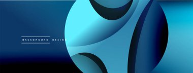 Yaratıcı geometrik duvar kağıdı. Asgari soyut arkaplan. Duvar kağıdı arkaplanı veya iniş sayfası için daire ve dalga kompozisyon vektör çizimi