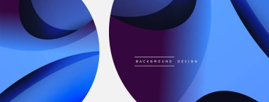 Yaratıcı geometrik duvar kağıdı. Asgari soyut arkaplan. Duvar kağıdı arkaplanı veya iniş sayfası için daire ve dalga kompozisyon vektör çizimi