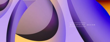 Yaratıcı geometrik duvar kağıdı. Asgari soyut arkaplan. Duvar kağıdı arkaplanı veya iniş sayfası için daire ve dalga kompozisyon vektör çizimi