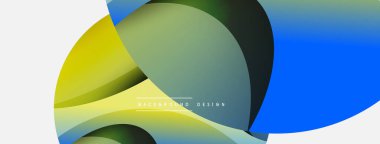 Yaratıcı geometrik duvar kağıdı. Asgari soyut arkaplan. Duvar kağıdı arkaplanı veya iniş sayfası için daire ve dalga kompozisyon vektör çizimi