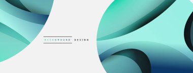 Yaratıcı geometrik duvar kağıdı. Asgari soyut arkaplan. Duvar kağıdı arkaplanı veya iniş sayfası için daire ve dalga kompozisyon vektör çizimi