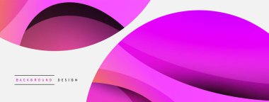 Yaratıcı geometrik duvar kağıdı. Asgari soyut arkaplan. Duvar kağıdı arkaplanı veya iniş sayfası için daire ve dalga kompozisyon vektör çizimi