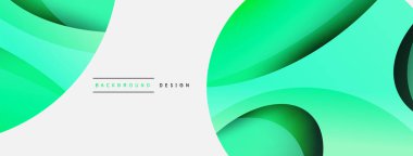 Yaratıcı geometrik duvar kağıdı. Asgari soyut arkaplan. Duvar kağıdı arkaplanı veya iniş sayfası için daire ve dalga kompozisyon vektör çizimi