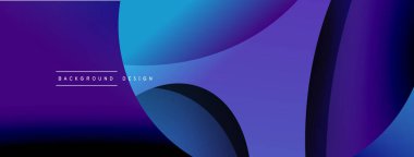 Yaratıcı geometrik duvar kağıdı. Asgari soyut arkaplan. Duvar kağıdı arkaplanı veya iniş sayfası için daire ve dalga kompozisyon vektör çizimi