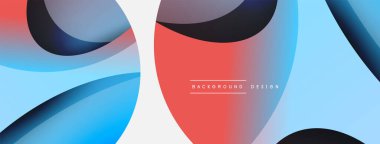 Yaratıcı geometrik duvar kağıdı. Asgari soyut arkaplan. Duvar kağıdı arkaplanı veya iniş sayfası için daire ve dalga kompozisyon vektör çizimi