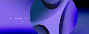 Yaratıcı geometrik duvar kağıdı. Asgari soyut arkaplan. Duvar kağıdı arkaplanı veya iniş sayfası için daire ve dalga kompozisyon vektör çizimi