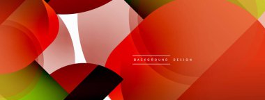 Yuvarlak üçgen çizgileri ve daireleri şekillendirir. Duvar kağıdı afişi arkaplanı veya iniş sayfası için Geometrik vektör çizimi