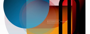 Yaratıcı geometrik duvar kağıdı. Asgari çember üçgen ve kare çizgi soyut arkaplan. Duvar kağıdı afişi veya iniş sayfası için vektör illüstrasyonu