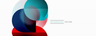 Yaratıcı geometrik duvar kağıdı. Asgari çember üçgen ve kare çizgi soyut arkaplan. Duvar kağıdı afişi veya iniş sayfası için vektör illüstrasyonu