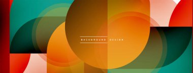 Yaratıcı geometrik duvar kağıdı. Asgari çember üçgen ve kare çizgi soyut arkaplan. Duvar kağıdı afişi veya iniş sayfası için vektör illüstrasyonu