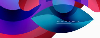 Yaratıcı geometrik duvar kağıdı. Asgari soyut arkaplan. Duvar kağıdı arkaplanı veya iniş sayfası için daire dalga ve yuvarlak şekiller kompozisyon vektör çizimi