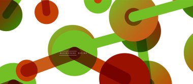 Soyut arkaplan. Yuvarlak noktalar çizgilerle birleşti. Duvar kağıdı, afiş, arkaplan veya iniş için moda tekno iş şablonu