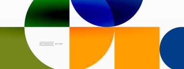 Güzel soyut bir arka plan. Çemberler, üçgen şekiller ve kareler. Duvar kağıdı, pankart, arkaplan veya iniş için en küçük geometrik şablon