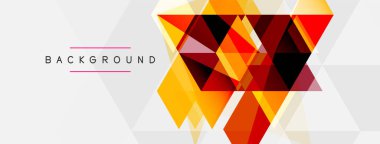 Mozaik üçgenler geometrik arkaplan. Tekno veya iş konsepti, duvar kağıdı, afiş, arkaplan, iniş sayfası deseni