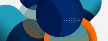 Vektör yuvarlak şekilli daireler minimum geometrik arkaplan. Duvar kağıdı afişi veya iniş sayfası için vektör illüstrasyonu