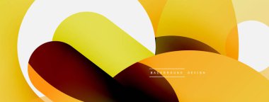 Yuvarlak şekiller daireler ve diğer geometrik şekiller. Duvar kağıdı afişi arkaplan kartı veya iniş sayfası için vektör illüstrasyonu