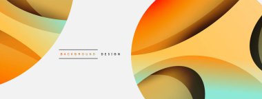 Yaratıcı geometrik duvar kağıdı. Asgari soyut arkaplan. Duvar kağıdı arkaplanı veya iniş sayfası için daire ve dalga kompozisyon vektör çizimi