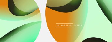 Yaratıcı geometrik duvar kağıdı. Asgari soyut arkaplan. Duvar kağıdı arkaplanı veya iniş sayfası için daire ve dalga kompozisyon vektör çizimi