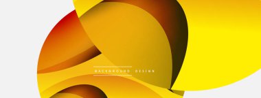 Yaratıcı geometrik duvar kağıdı. Asgari soyut arkaplan. Duvar kağıdı arkaplanı veya iniş sayfası için daire ve dalga kompozisyon vektör çizimi