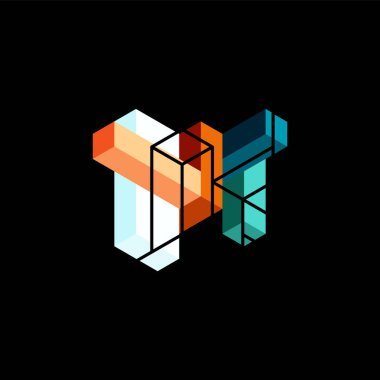 Soyut arkaplan. 3 boyutlu küp, küp elementler ve bloklar. Duvar kağıdı, afiş, arkaplan, iniş sayfası için tekno veya iş konsepti