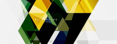 Mozaik üçgenler geometrik arkaplan. Tekno veya iş konsepti, duvar kağıdı, afiş, arkaplan, iniş sayfası deseni