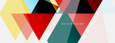 Mozaik üçgenler geometrik arkaplan. Tekno veya iş konsepti, duvar kağıdı, afiş, arkaplan, iniş sayfası deseni