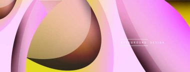 Yaratıcı geometrik duvar kağıdı. Asgari soyut arkaplan. Duvar kağıdı arkaplanı veya iniş sayfası için daire ve dalga kompozisyon vektör çizimi