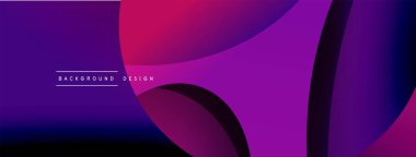 Yaratıcı geometrik duvar kağıdı. Asgari soyut arkaplan. Duvar kağıdı arkaplanı veya iniş sayfası için daire ve dalga kompozisyon vektör çizimi