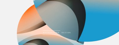 Yaratıcı geometrik duvar kağıdı. Asgari soyut arkaplan. Duvar kağıdı arkaplanı veya iniş sayfası için daire ve dalga kompozisyon vektör çizimi