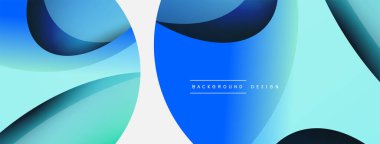 Yaratıcı geometrik duvar kağıdı. Asgari soyut arkaplan. Duvar kağıdı arkaplanı veya iniş sayfası için daire ve dalga kompozisyon vektör çizimi