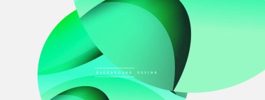 Yaratıcı geometrik duvar kağıdı. Asgari soyut arkaplan. Duvar kağıdı arkaplanı veya iniş sayfası için daire ve dalga kompozisyon vektör çizimi