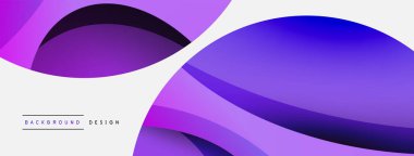 Yaratıcı geometrik duvar kağıdı. Asgari soyut arkaplan. Duvar kağıdı arkaplanı veya iniş sayfası için daire ve dalga kompozisyon vektör çizimi