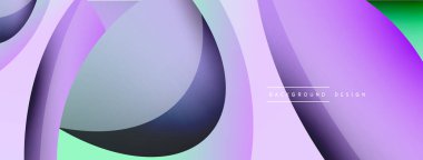 Yaratıcı geometrik duvar kağıdı. Asgari soyut arkaplan. Duvar kağıdı arkaplanı veya iniş sayfası için daire ve dalga kompozisyon vektör çizimi