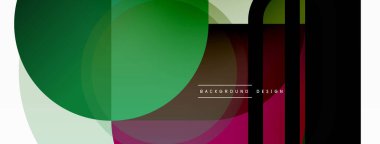 Yaratıcı geometrik duvar kağıdı. Asgari çember üçgen ve kare çizgi soyut arkaplan. Duvar kağıdı afişi veya iniş sayfası için vektör illüstrasyonu