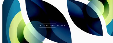 Renkli geometrik şekilli soyut arkaplan. Yuvarlak şekilli, daire ve çizgilerle çok güzel bir arka plan. Geometrik tasarım. Vektör illüstrasyonu