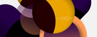 Yaratıcı geometrik duvar kağıdı. Asgari soyut arkaplan. Duvar kağıdı arkaplanı veya iniş sayfası için daire bileşimi vektör çizimi