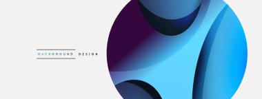 Yaratıcı geometrik duvar kağıdı. Asgari soyut arkaplan. Duvar kağıdı arkaplanı veya iniş sayfası için daire ve dalga kompozisyon vektör çizimi