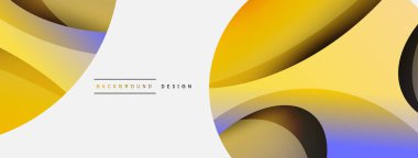 Yaratıcı geometrik duvar kağıdı. Asgari soyut arkaplan. Duvar kağıdı arkaplanı veya iniş sayfası için daire ve dalga kompozisyon vektör çizimi