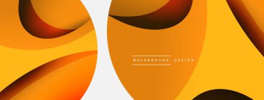 Yaratıcı geometrik duvar kağıdı. Asgari soyut arkaplan. Duvar kağıdı arkaplanı veya iniş sayfası için daire ve dalga kompozisyon vektör çizimi