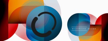 Yaratıcı geometrik duvar kağıdı. Asgari çember üçgen ve kare çizgi soyut arkaplan. Duvar kağıdı afişi veya iniş sayfası için vektör illüstrasyonu