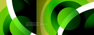 Yaratıcı geometrik duvar kağıdı. Asgari soyut arkaplan. Duvar kağıdı arkaplanı veya iniş sayfası için daire dalga ve yuvarlak şekiller kompozisyon vektör çizimi