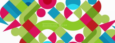 Minimum geometrik soyut arkaplan. Çember kare ve üçgen tasarım. Duvar kağıdı, afiş, arkaplan veya iniş için moda tekno iş şablonu